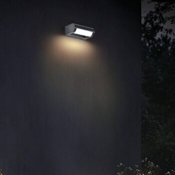 Vonkajšie nástenné svietidlo LED CMD 9052, šírka 18 cm, antracit, IP65