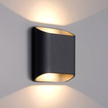 Vonkajšie nástenné svietidlo LED, grafit, hore & dole, CCT, stmievateľné, hliník