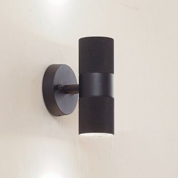 Vonkajšie nástenné svietidlo Lindby Jovane, čierne, hliník, 2 svetlá