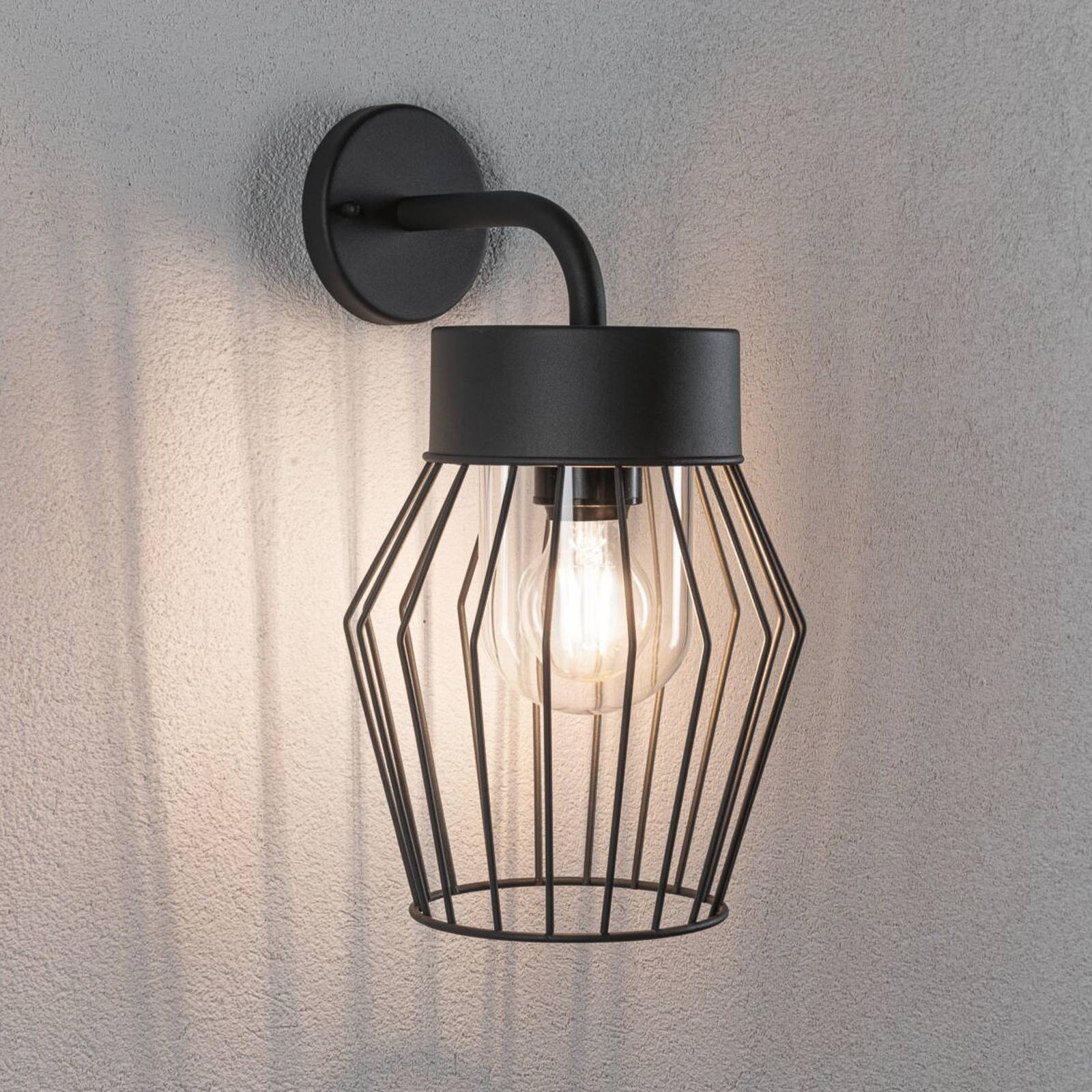 Vonkajšie nástenné svietidlo Paulmann Lanka v klietkovom dizajne Vonkajšie nástenné svietidlo Paulmann Lanka v klietkovom dizajne