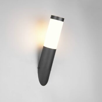 Vonkajšie nástenné svietidlo Trioto, čierna matná, výška 39 cm, nerezová oceľ