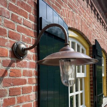 Vonkajšie nástenné svietidlo Vienna I, meď, Ø 35 cm, IP44