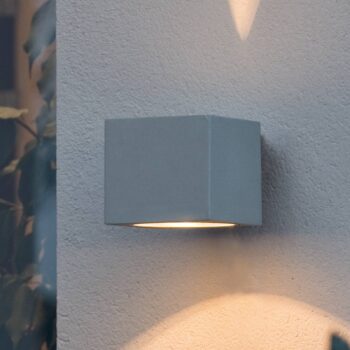 Vonkajšie svietidlo Modena Square, hranaté, sivé