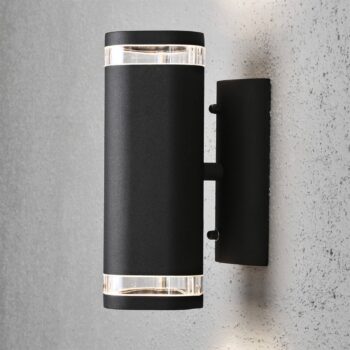 Vonkajšie svietidlo Modena s výrezom 2-pl. čierne