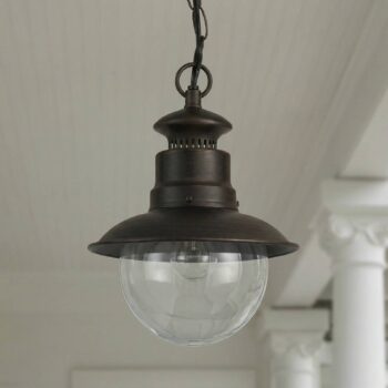Vonkajšie závesné svetlo Lindby Eddie, hrdza, kov, IP44, E27