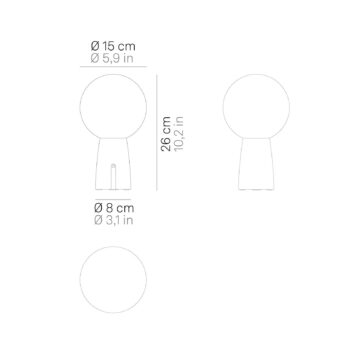 Zafferano Olimpia Akumulátorová stolová lampa IP54 biela