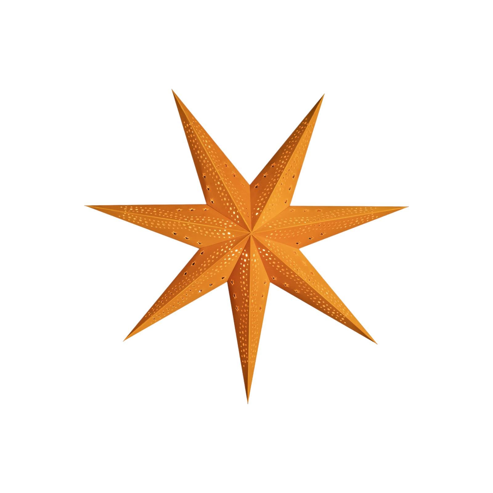 Zamatová papierová hviezda Sterntaler, Ø 75 cm oranžová Zamatová papierová hviezda Sterntaler, Ø 75 cm oranžová