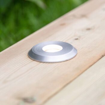 Zapustené LED svietidlá Garden 24 Decklight, strieborná, svetlo hore, 3 W