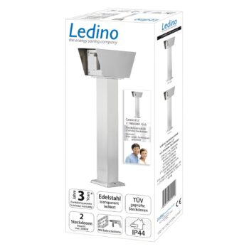 Zásuvková lišta Connect L2 s 2 zásuvkami, nerezová oceľ