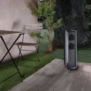 Zásuvkový stĺpik s dvomi zásuvkami, IP44