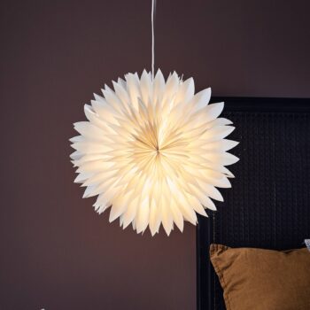 Závesná dekoratívna hviezda Solina, sivá, Ø 45 cm