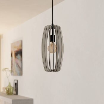 Závesná lampa Bajazzara, tienidlo v jednej klietke, piesková farba