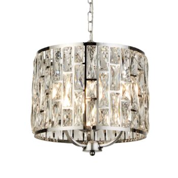 Závesná lampa Bijou, tienidlo krištáľ, Ø 38 cm