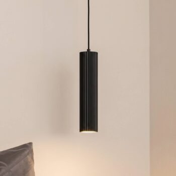 Závesná lampa Carbon, čierna, Ø 6 cm, hliník