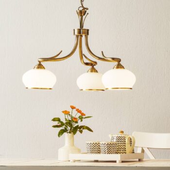 Závesná lampa Elvira, 3-plameňová