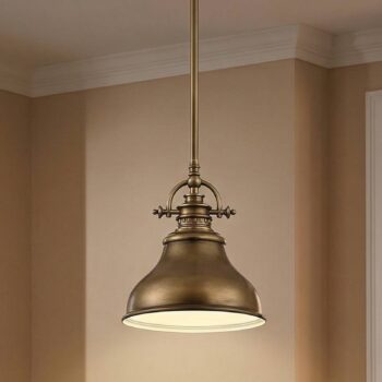 Závesná lampa Emery 1-pl. mosadz Ø 20,3 cm