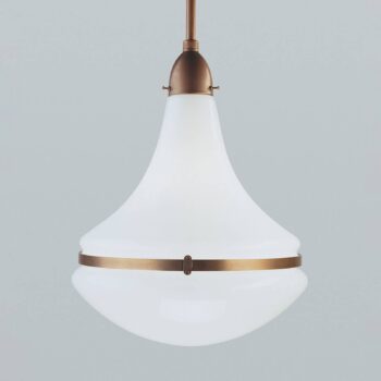 Závesná lampa Frida z mosadze, Ø 34 cm