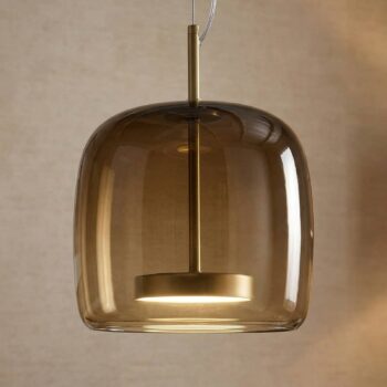 Závesná lampa Jube SP 1 P zo skla hnedá