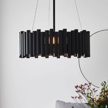 Závesná lampa Level, čierna