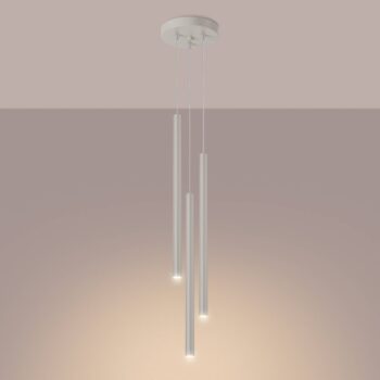 Závesná lampa Pastelo, béžová, Ø 19 cm, oceľ