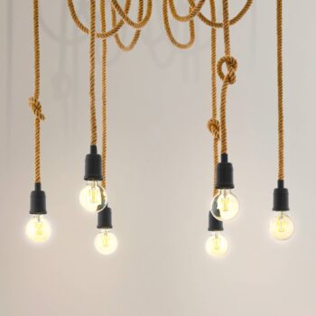 Závesná lampa Rampside so šiestimi objímkami