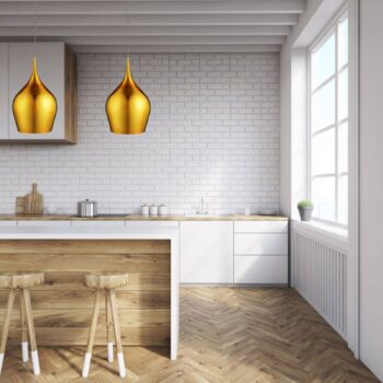 Závesná lampa Vibrant Ø 26 cm, zlatá