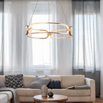 Závesné LED svietidlo Colette, 3-pl., ružové zlato