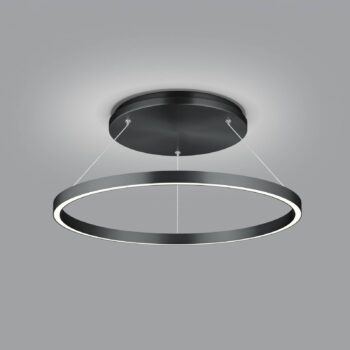 Závesné LED svietidlo Lisa-D, kruhové, čierna