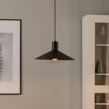 Závesné svetlo Jump, čierne, Ø 36 cm