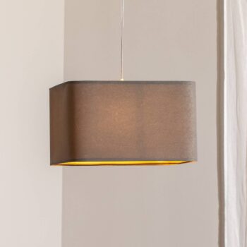 Závesné svetlo Kwadro, sivé, 40 x 40 cm, velúrová tkanina