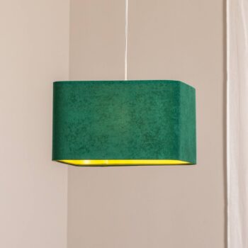 Závesné svetlo Kwadro, zelené, 40 x 40 cm, velúrová tkanina