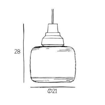 Závesné svetlo New Wave Stripe, dymovo sivé