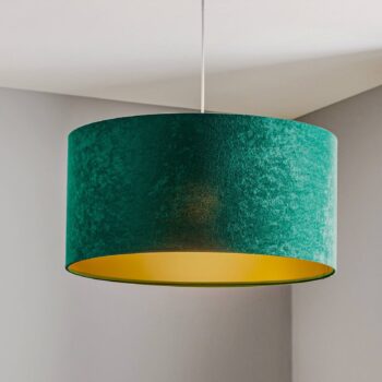 Závesné svetlo Salina, zelená/zlatá, Ø 50 cm