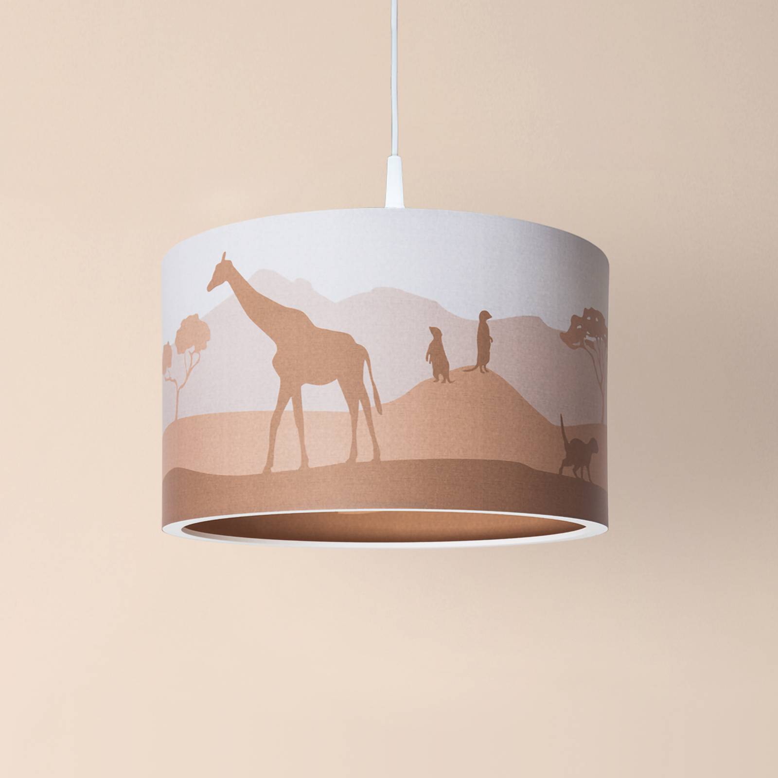 Závesné svietidlo 25/40 Scandi Savanne, Ø 38 cm, oranžová, E27 Závesné svietidlo 25/40 Scandi Savanne, Ø 38 cm, oranžová, E27