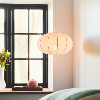 Závesné svietidlo Aeron 40 s textilným tienidlom Ø 40 cm