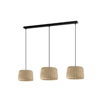 Závesné svietidlo Aluminor Xenia, tri pletené tienidlá
