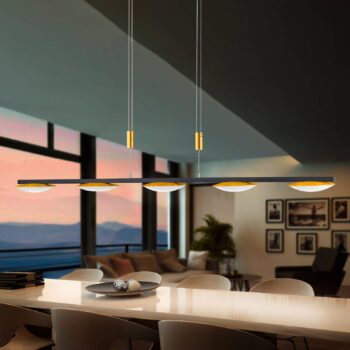 Závesné svietidlo BANKAMP Pure Up LED, päť žiaroviek