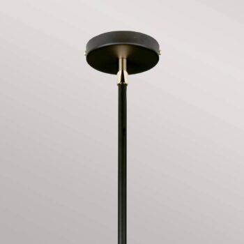 Závesné svietidlo Balance, čierna/niklová leštená farba, biele tienidlo