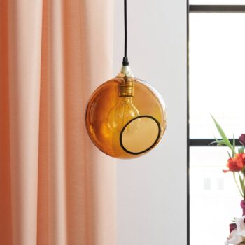 Závesné svietidlo Ballroom, jantárová farba