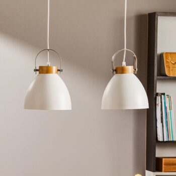 Závesné svietidlo Bergen, 2-plameňové, biele