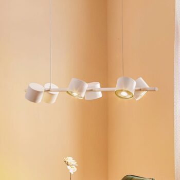 Závesné svietidlo Bot, biele, 6-plameňové