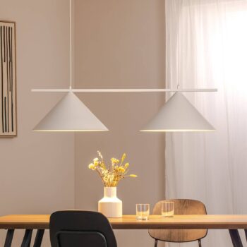 Závesné svietidlo Capital, biele, 2 svetlá, Ø 46 cm, GX53