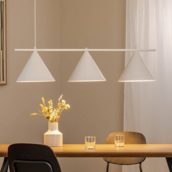 Závesné svietidlo Capital, biele, 3 svetlá, Ø 32 cm, GX53