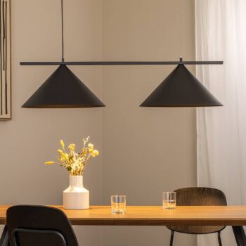 Závesné svietidlo Capital, čierne, 2 svetlá, Ø 46 cm, GX53