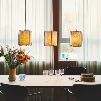 Závesné svietidlo Cardine, 3 svetlá, papier, kov