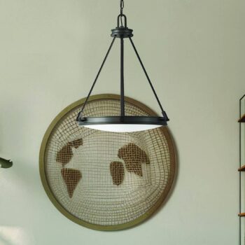 Závesné svietidlo Collier, čierne, Ø 54,3 cm, oceľ, sklo, E14