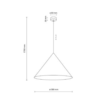 Závesné svietidlo Cono, 1-pl., Ø 50 cm, terakota, E27