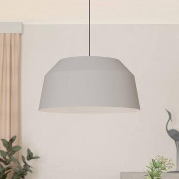 Závesné svietidlo Contrisa v sivej farbe, jedno svetlo, Ø 52 cm