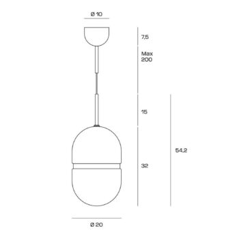 Závesné svietidlo Domu, Ø 20 cm, bronz/biela, sklo, GX53