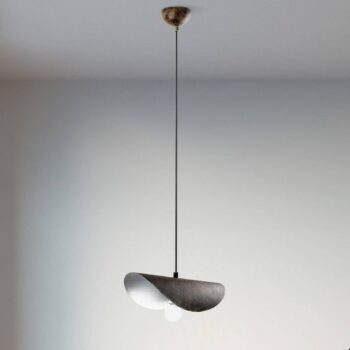 Závesné svietidlo Eger, 1-pl. antik hnedé, kov, E27